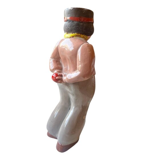 Art Deco Hand-Painted Ceramic Bellhop Figurine 8" Tall Collectible Vintage - Picture 7 of 9